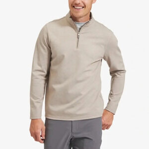 Mizzen + Main ProFlex Quarter Zip Tan Mocha